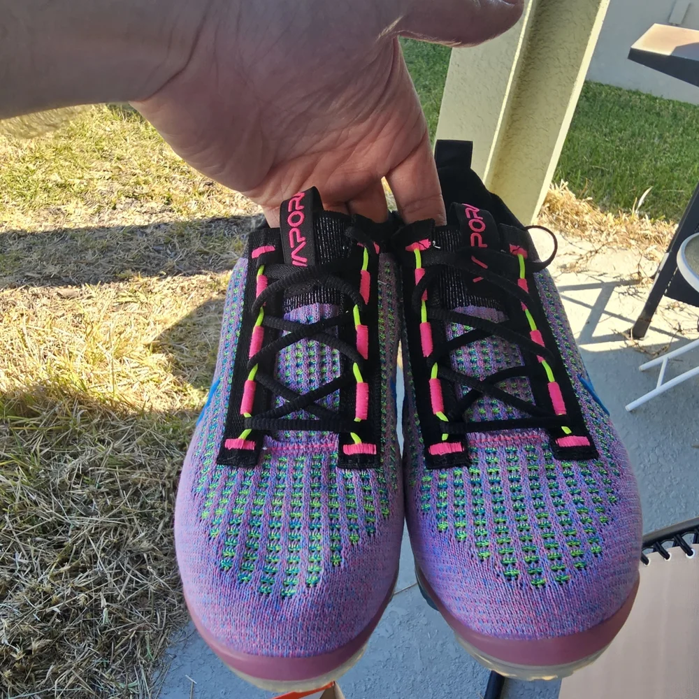 Size 6 Women's - Nike VaporMax 2021 Flyknit Pink Blast Photo Blue